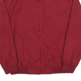 KINGFIELD Mens Red Jacket L Polyester Plain Zip Bomber Casual Outerwear