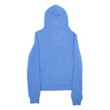 DIESEL Womens Blue Hoodie M Cotton Blend Pullover with Kangaroo Pocket