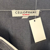 Cellophane Short Sleeve Shirt - Large Grey Viscose Blend