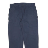 CARHARTT Mens Cotton Blend Navy Relaxed Straight Trousers W40 L34 Workwear