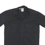 DICKIES Mens Black Work Shirt Cotton Blend Short Sleeve M Utility Casual