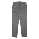 TOMMY HILFIGER Mens Grey Slim Straight Trousers Cotton Blend W30 L30 Formal