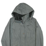 JACK WOLFSKIN Womens Grey Jacket M Polyester Blend Plain Zip Outdoor Hooded