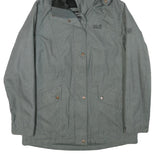 JACK WOLFSKIN Womens Grey Jacket M Polyester Blend Plain Zip Outdoor Hooded
