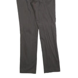 DOCKERS Mens Cotton Blend Black Regular Straight Trousers W33 L34 Zip Closure