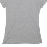 NIKE Womens Grey Short Sleeve Plain Polo Shirt S Cotton Comfort Fit