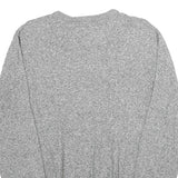 TOMMY HILFIGER Mens Grey Plain Cotton V-Neck Basic Knit Jumper L Classic Style