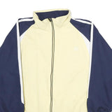 WILSON Womens Cream & Navy Zip Track Jacket XL Polyester Colourblock Sport