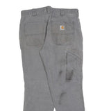 CARHARTT Mens Cotton Blend Grey Relaxed Straight Trousers W32 L30 Workwear