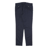 POLO RALPH LAUREN Mens Cotton Blend Navy Slim Straight Trousers W36 L34 Classic