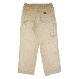 DICKIES Mens Cotton Beige Regular Straight Trousers W34 L30 Workwear Utility