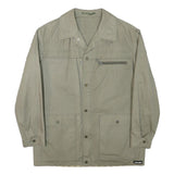 VALMELINE Mens Beige Jacket M Polyester Blend Plain Zip Lightweight Utility