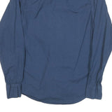 TOMMY HILFIGER Mens Blue Button-Down Shirt XS Cotton Blend Classic Fit Casual