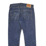LEVI'S 501 Mens Jeans Blue Classic Straight Denim Medium W32 L30 Button Closure