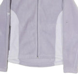 HELLY HANSEN Womens Lilac & White Zip Up Fleece Jacket S Polyester Casual