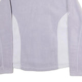 HELLY HANSEN Womens Lilac & White Zip Up Fleece Jacket S Polyester Casual