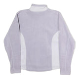 HELLY HANSEN Womens Lilac & White Zip Up Fleece Jacket S Polyester Casual