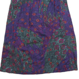 NORDSTORM Womens Purple Polyester Blend Midi Pleated Skirt M Peacock Feather