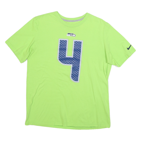 NIKE Mens Green & Blue Seattle Seahawks Hauschka Football Shirt L Short Sleeve