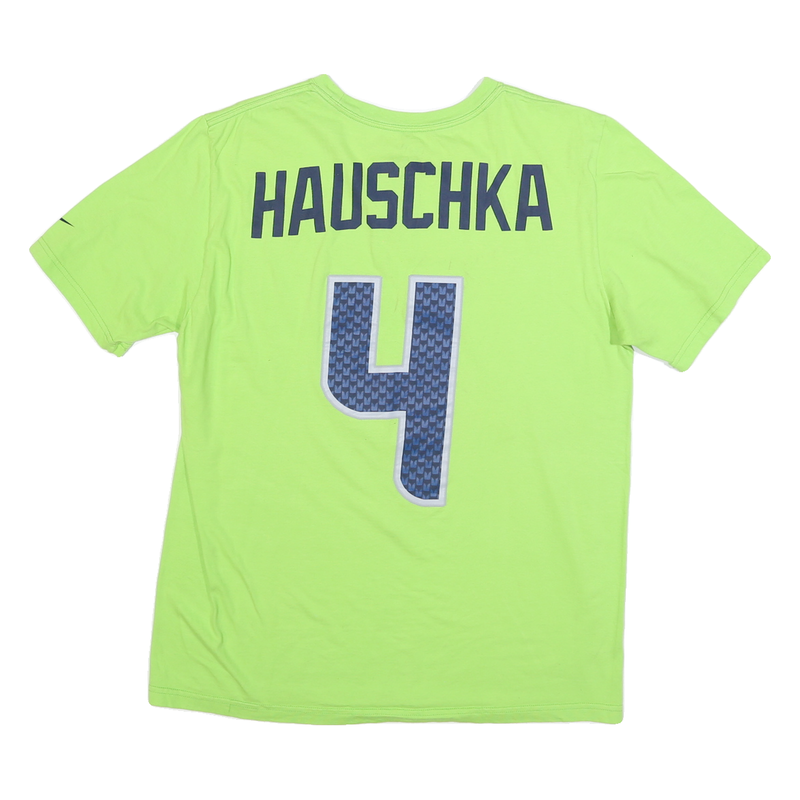 NIKE Mens Green & Blue Seattle Seahawks Hauschka Football Shirt L Short Sleeve
