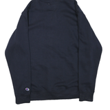 CHAMPION Mens Navy Full Zip Hoodie L Cotton Blend Casual Sportswear
