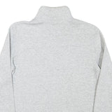 PUMA Womens Grey 1/4 Zip S Sweatshirt Cotton Blend Sport Casual Pullover