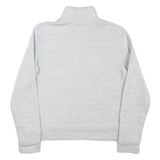 PUMA Womens Grey 1/4 Zip S Sweatshirt Cotton Blend Sport Casual Pullover