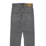 LEVI'S Womens Grey Regular Straight Denim Raw W26 L29 Zip Cotton Blend Jeans