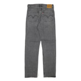 LEVI'S Womens Grey Regular Straight Denim Raw W26 L29 Zip Cotton Blend Jeans