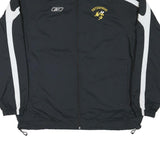 REEBOK Mens Black & White Enterprise Track Jacket M Nylon Zip Sportswear