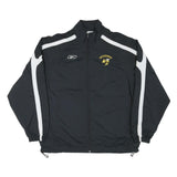 REEBOK Mens Black & White Enterprise Track Jacket M Nylon Zip Sportswear