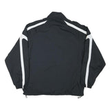 REEBOK Mens Black & White Enterprise Track Jacket M Nylon Zip Sportswear