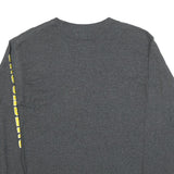 CHAMPION Mens Grey & Yellow Valparaiso University Graphic T-Shirt M Long Sleeve