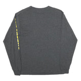 CHAMPION Mens Grey & Yellow Valparaiso University Graphic T-Shirt M Long Sleeve