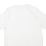 CHAMPION Mens White Cotton Blend T-Shirt L Short Sleeve Crew Neck Logo Print