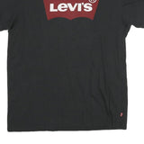 LEVI'S Mens Black Graphic T-Shirt M Short Sleeve Crew Neck Cotton Blend