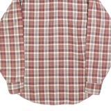 LEVI'S Mens Red & Cream Check Cotton Shirt M Button-Down Long Sleeve Casual