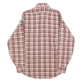 LEVI'S Mens Red & Cream Check Cotton Shirt M Button-Down Long Sleeve Casual
