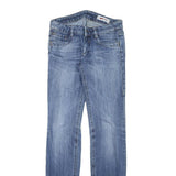 GAS Womens Slim Straight Denim Light Blue Cotton Blend Jeans W28 L33