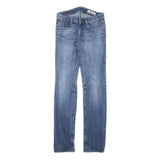 GAS Womens Slim Straight Denim Light Blue Cotton Blend Jeans W28 L33