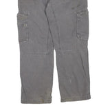 CARHARTT Mens Cotton Blend Grey Relaxed Fit Cargo Trousers W36 L27 Workwear
