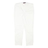 TOMMY HILFIGER Womens Slim White Denim Jeans Cotton Blend W32 L26 Zip Pockets
