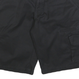 DICKIES Womens Black Cargo Cotton Blend Shorts M W32 Workwear Utility Pocket