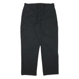 DICKIES Mens Cotton Blend Black Relaxed Cargo Trousers W36 L30 Workwear Zip