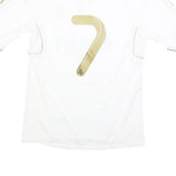 ADIDAS Mens White & Gold Real Madrid 2011-12 Home Football Jersey L Short Sleeve