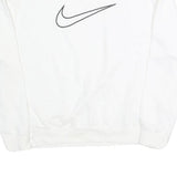 NIKE Mens White S Crew Neck Cotton Sweatshirt Pullover Sports Casual