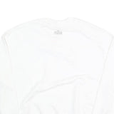 NIKE Mens White S Crew Neck Cotton Sweatshirt Pullover Sports Casual