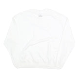 NIKE Mens White S Crew Neck Cotton Sweatshirt Pullover Sports Casual