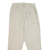 WOOLRICH Womens Cotton Beige Regular Straight Trousers W32 L31 Classic Zip