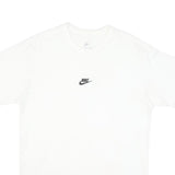 NIKE Mens White S Logo T-Shirt S Short Sleeve Crew Neck Classic Cotton Blend